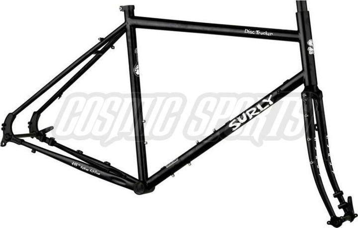 Actual product image Surly Disc Trucker touring bike frame kit, 26", 50cm, hi-viz black