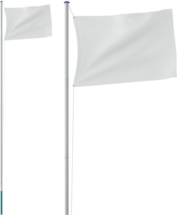 Actual product image VidaXL Flagpole divisible silver 6.23 m aluminium, colour