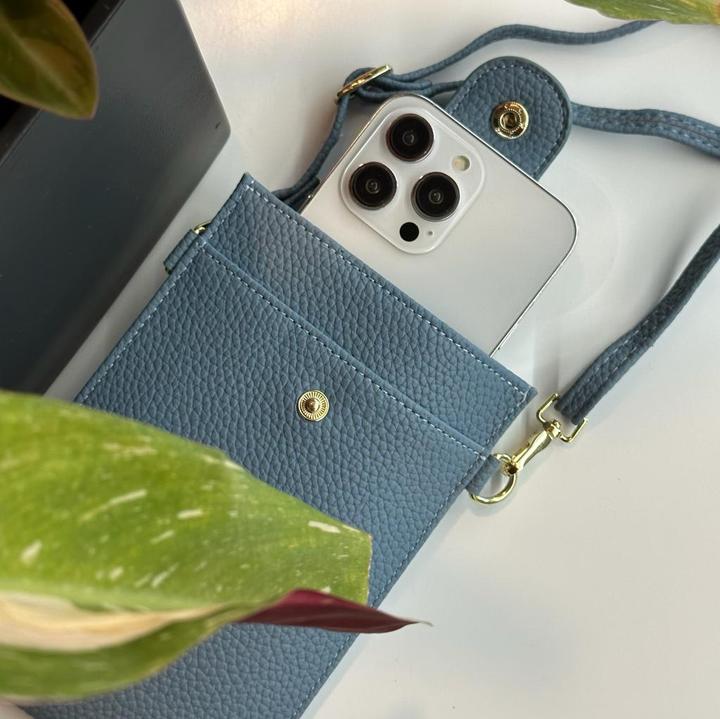 Produktbild PhoneLook Elegantes umhänge Etui universel für Smartphone bis 6.7 Zoll aus mit Brieftasche (Apple iPhone 15)