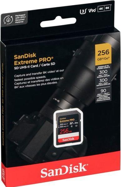 Actual product image SanDisk Extreme PRO UHS-II V90 (256 GB, SDXC, U3, UHS-II)