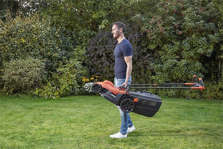 Image du produit Black & Decker Tondeuse à gazon Blac BEMW471BHQS 1600W largeur de coupe 38cm, bac de ramassage 45L (Fonctionnement sur secteur)