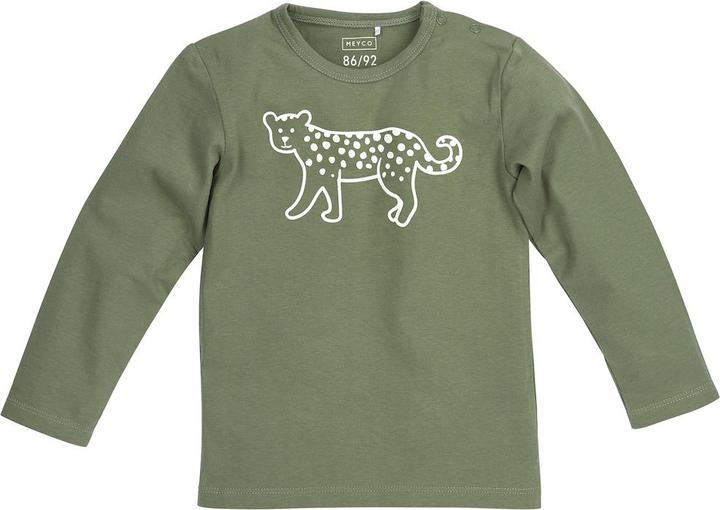 Productafbeelding Meyco 2-pack pyjama Cheetah bosgroen mt 110/116 (110)