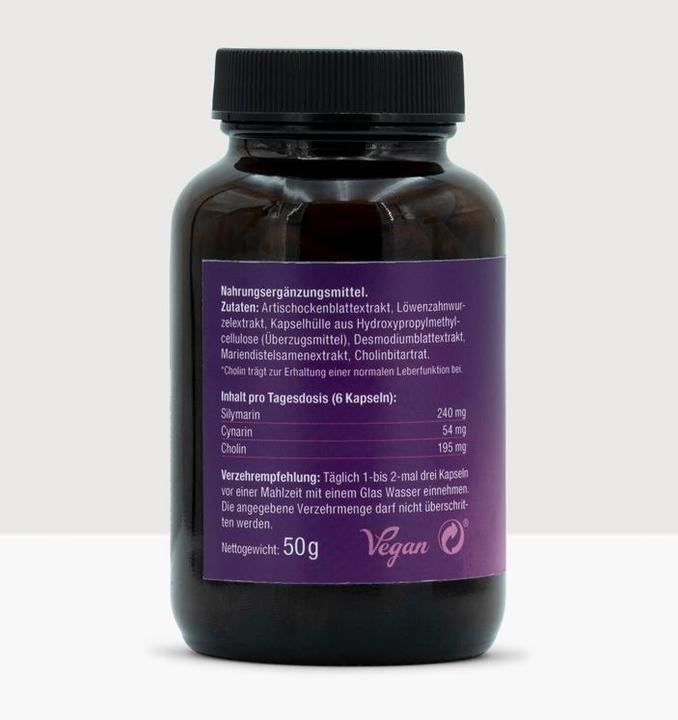 Nährwerte und Zutaten Effective Nature LeberVital mit Artischocke (90 Stück)