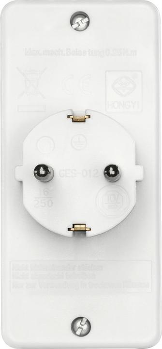 Immagine prodotto Hama Adattatore per presa di corrente 3 volte, 1x contatto di terra, 2x Euro, bianco (3 x)