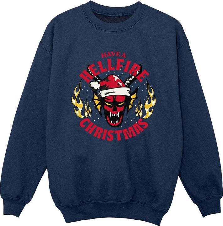 Netflix Stranger Things Hellfire Christmas Sweatshirt Jungen