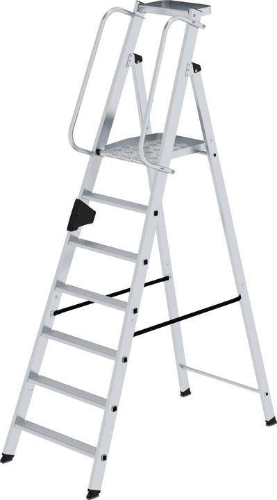 Munk Plattformleiter 7 Stufen mit Ablageschale (Plattformleiter, 143 cm)