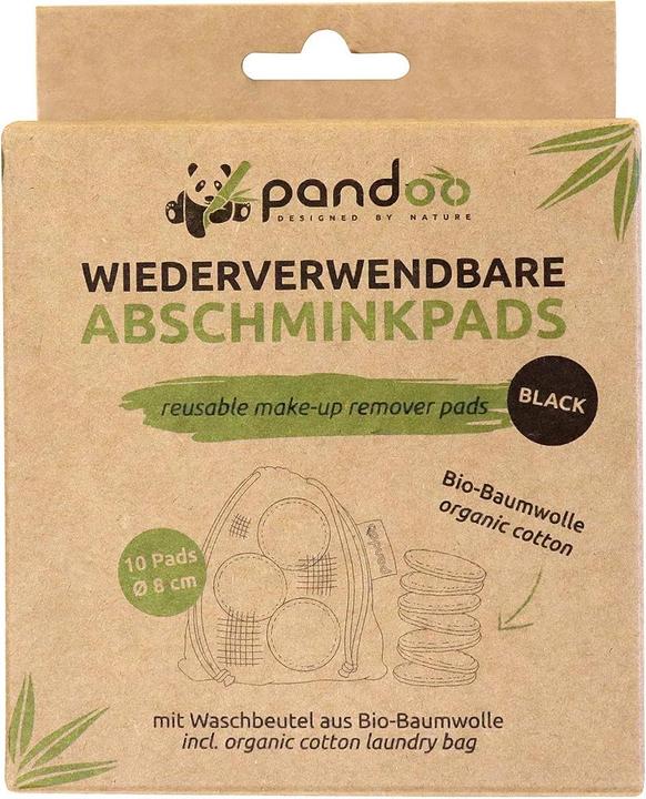 Pandoo Makeup remover pad Bio-BW 10s schw.