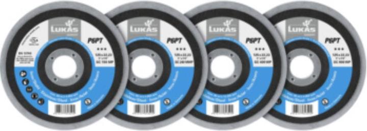 Polishing disc set P6PT Ø 125 mm 4 pieces for angle grinder oblique (150, 240, 400, 800)