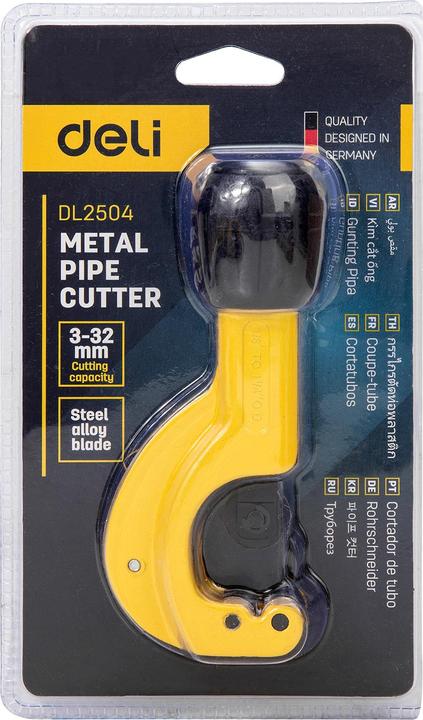 Produktbild Deli Metallrohrschneider 32mm Tools EDL2504 - gelb