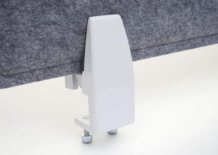 Produktbild Mendler Tischtrennwand, Büro-Sichtschutz Schreibtisch Pinnwand, Klemmen Stoff/Textil mit Prägung - 100x30cm (30 x 100 x 1 cm)