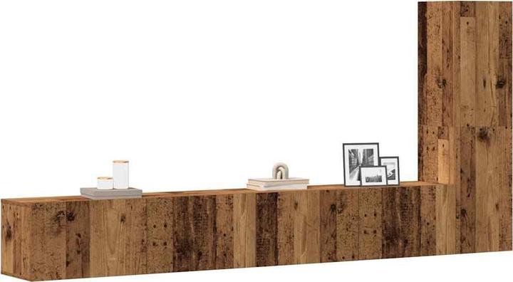 Image du produit VidaXL 3-tlg. TV-Schrank-Set Wandmontage Altholz-Optik Holzwerkstoff (100 x 30 x 30 cm)