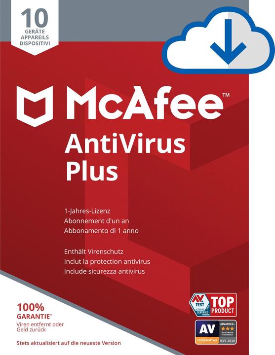 Produktbild McAfee AntiVirus Plus (10 User, 12 Monate)