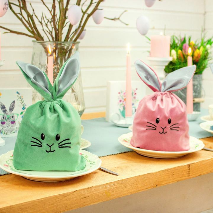 Actual product image Papierdrachen Easter fabric bags (Gift box, 3 x)
