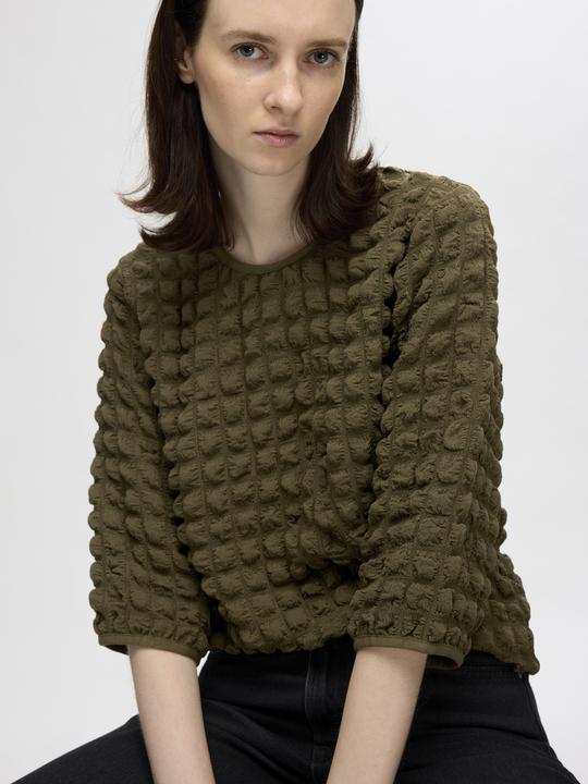 Image du produit Selected Femme Haut texturé avec manches 3/4 (M)