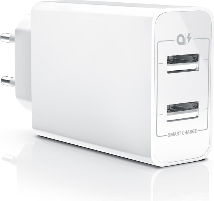 Image du produit Aplic Chargeur USB 4800 mA, banque d'énergie à 2 ports avec Smart Charge + Solid Charge, puissant 24W (24 W)