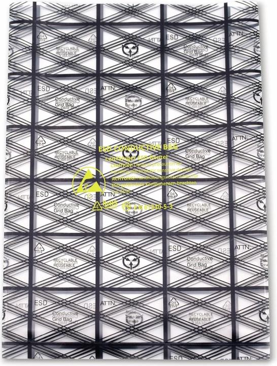 Actual product image Quadrios ESD bag (L x W) 127 mm x 203 mm conductive ESD code letter C 10 pcs. (10 Piece)