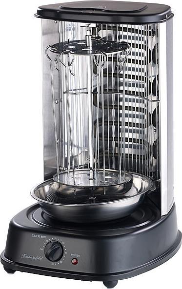 Produktbild Rosenstein & Söhne Döner- und Gyros-Grill, 2.000 Watt, Mittelspiess mit Spiessgabeln, Timer