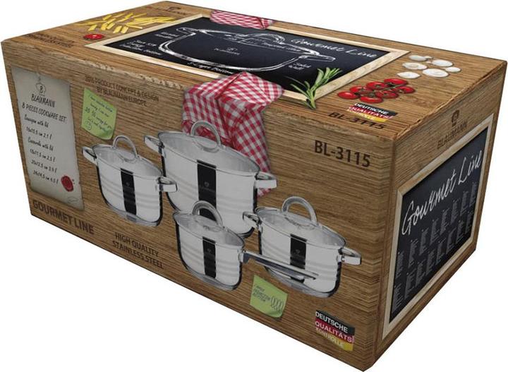 Produktbild Blaumann Pfannen-Set 8-teilig (Pfannenset + Topfset, Edelstahl)