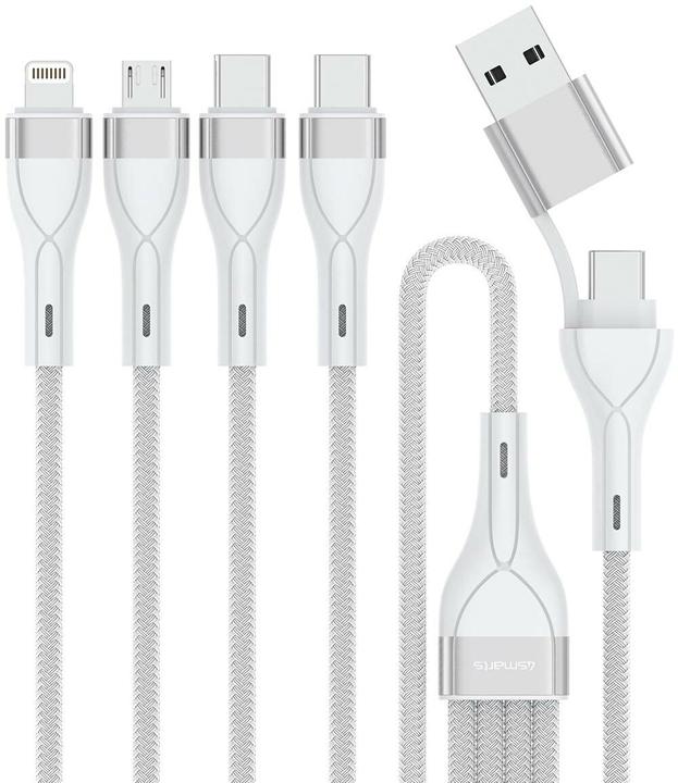 Productafbeelding 4smarts Multi oplaadkabel 4in2 (1.20 m, USB 2.0)