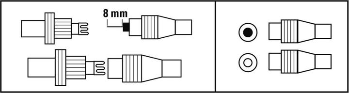 Image du produit Hama Kit coaxial, métal, mâle/femelle, à visser (Câble d'antenne)