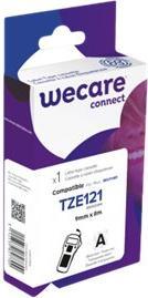 Produktbild Wecare Schriftband kompatibel zu BROTHER TZE-121 schwarz auf transparent (0.90 cm, Transparent)