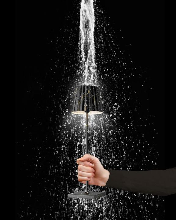 Actual product image Sompex Troll 2.0 table lamp, height: 380 mm, black/marble (188 lm)