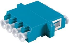 Immagine prodotto Tecline Accoppiamento FO LC/LC, 4 volte, monomodale, alloggiamento in plastica con ghiera in ceramica, blu (Accoppiamento di rete)