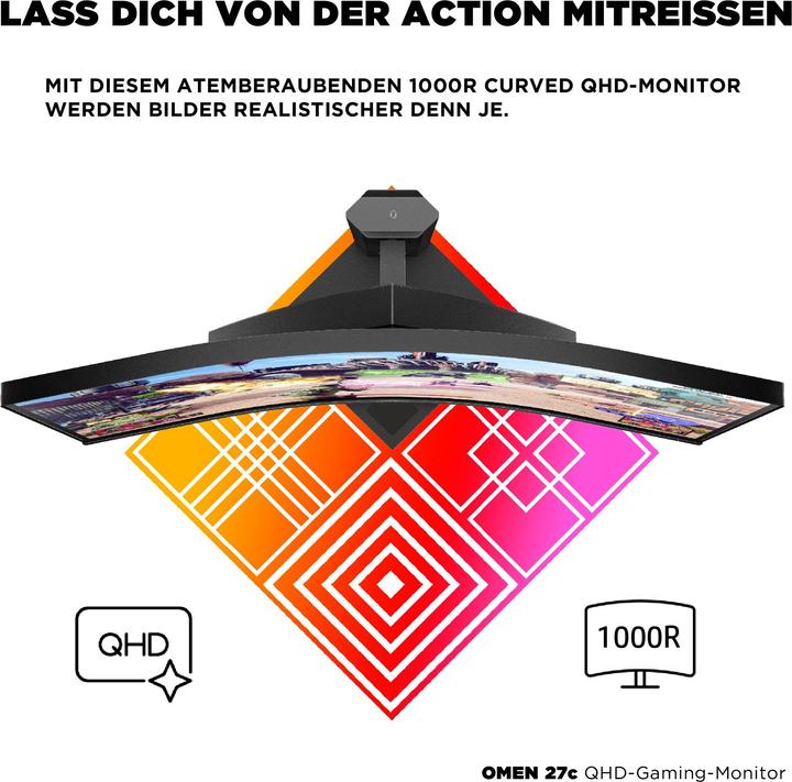 Actual product image HP Omen 27c (2560 x 1440 pixels, 27")