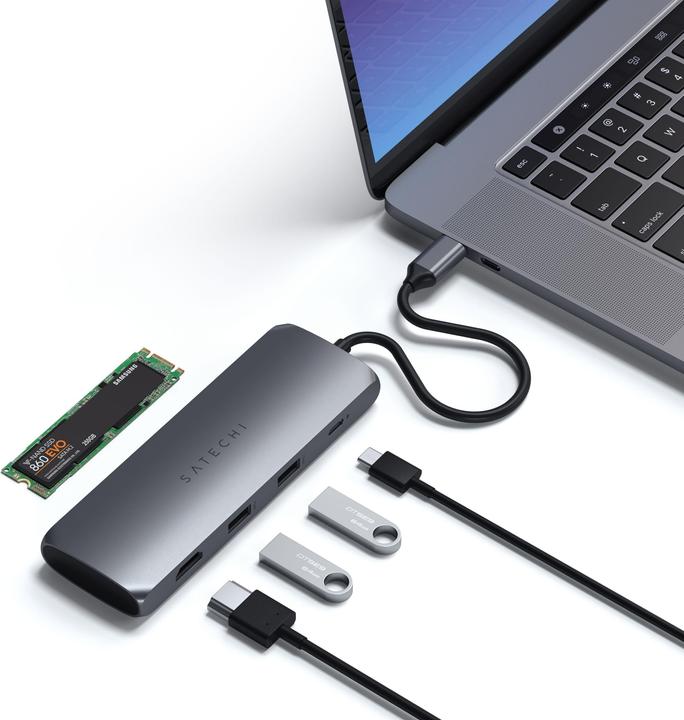 Actual product image Satechi Hybrid Multiport (USB-C, 7 Ports)
