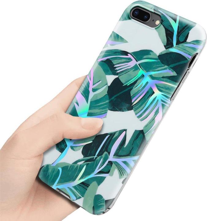 Immagine prodotto Cadorabo IMD TPU Colorful Flowers & Leaves Cover (Apple iPhone 7 Plus, Apple iPhone 7s Plus)
