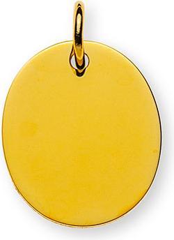 Natsumi Schmuck Anhänger Gravurplatte Gold 18K/750 oval (750/18 K Gelbgold)