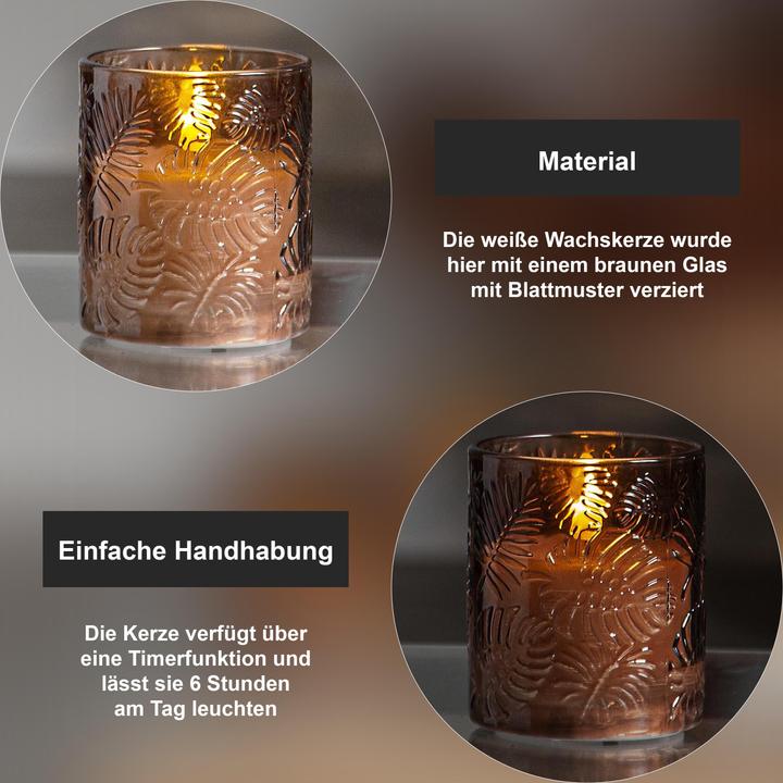 Produktbild Star Trading LED Pillar Kerze Flamme Leaf (1 x)