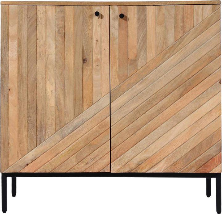 Produktbild Mendler Highboard HWC-L95, Massiv-Holz Mango 86x90x43cm, natur (90 x 43 x 86 cm)