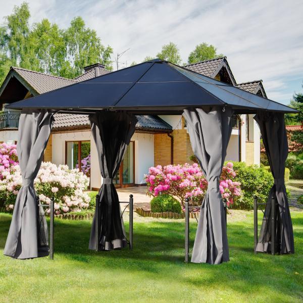 Actual product image Outsunny Garden pavilion with side panels and roof (300 cm, 300 cm)