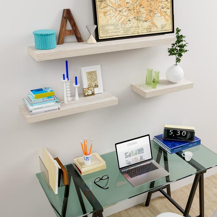 Actual product image Casaria 2x Floating Shelves (50 x 23 x 3.8 cm)