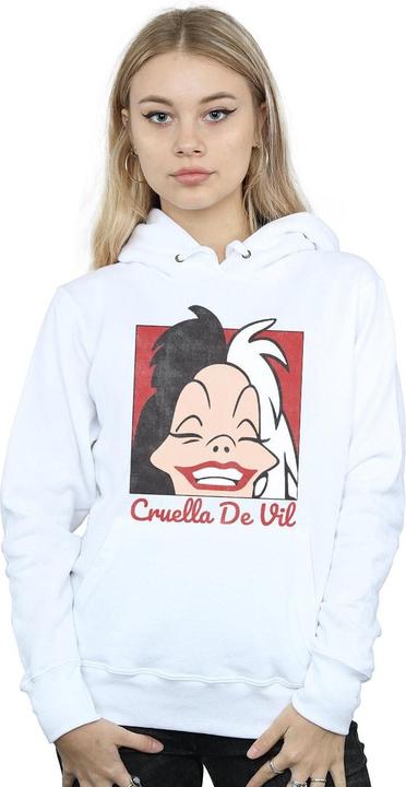 Immagine prodotto Disney Cruella De Vil Cropped Head Felpa con Cappuccio Donna (XL)