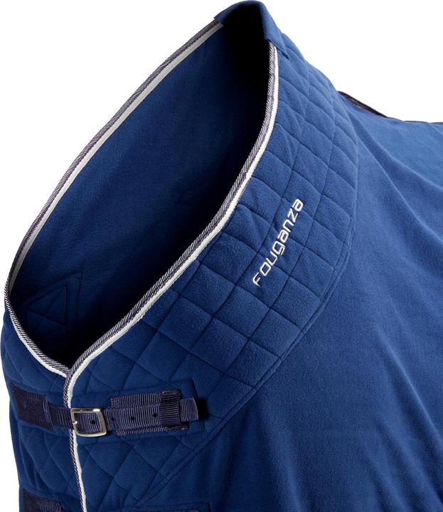 Actual product image Fouganza Stable rug fleece 500 horse/pony blue (125 cm)