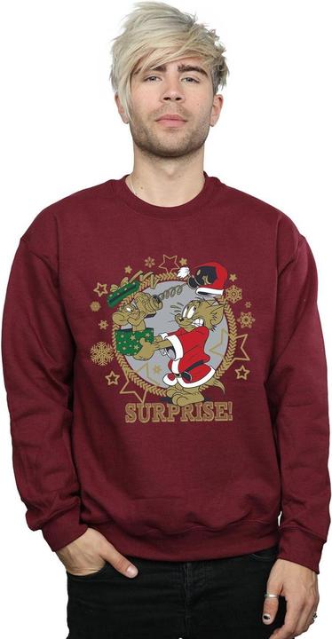Actual product image Tom & Jerry Mens Christmas Surprise Sweatshirt (S)