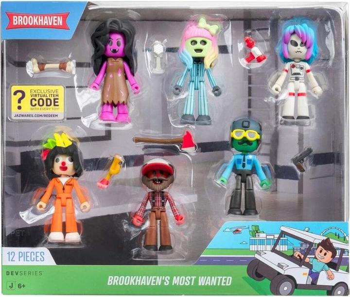 Actual product image Jazwares Dev Series Action Figures 6-Pack Brookhaven: Brookhaven's Most Wanted Wave 2