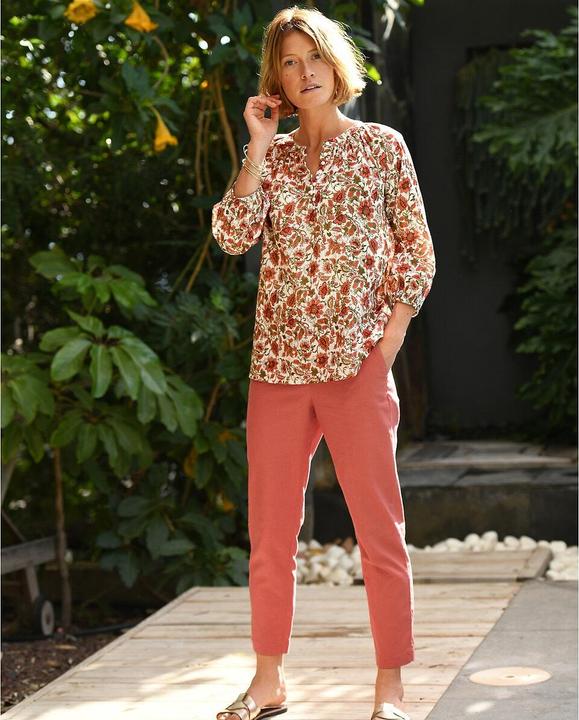 Actual product image Anne Weyburn 7/8 trousers in linen/cotton (48)