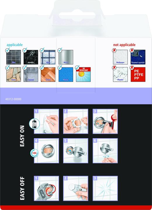 Image du produit tesa Gobelet à dents MOON avec solution adhésive sans perçage