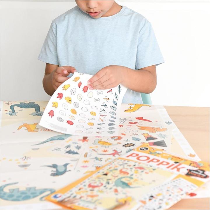 Actual product image Poppik Sticker Creative Poster Dinosaur