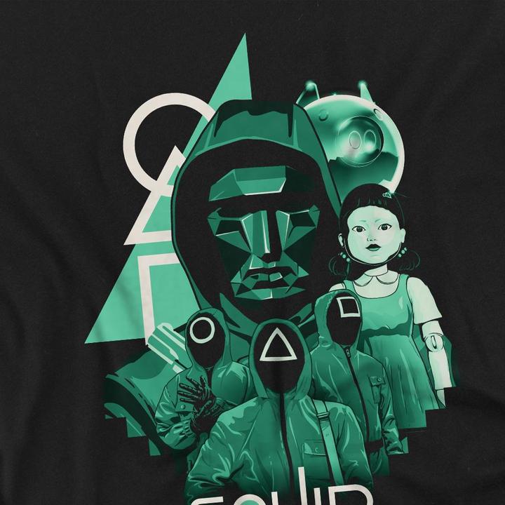 Actual product image Squid Game Mens Front Man Group Shot T-Shirt (4XL)