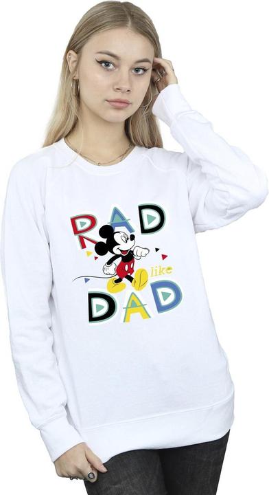 Actual product image Disney Womens/Ladies Mickey Mouse Rad Dad Sweatshirt (XXL)