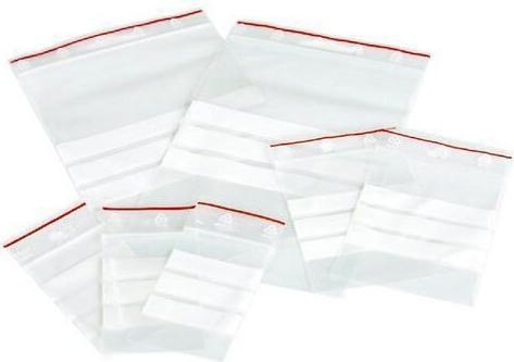 Markenlos Wiederverschlussbeutel Beschriftungsstreifen 100x70 PP Transparent (100 x)
