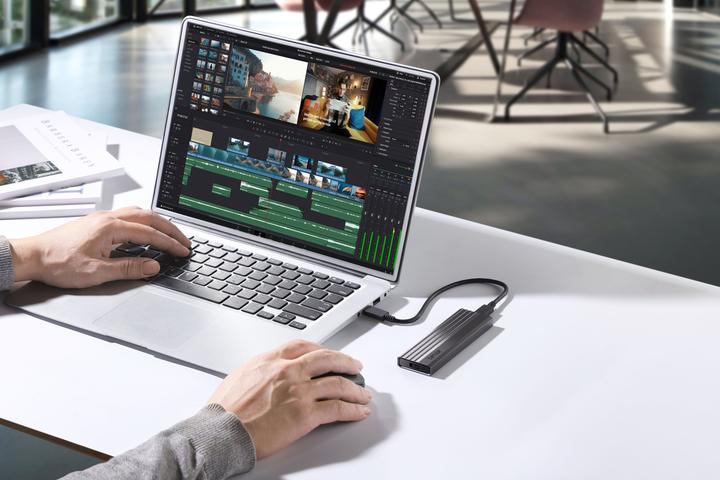 Actual product image Lexar Boitier external USB 3.2 E350 - NVMe M.2 Type 2280 (Argent) (M.2 2280)
