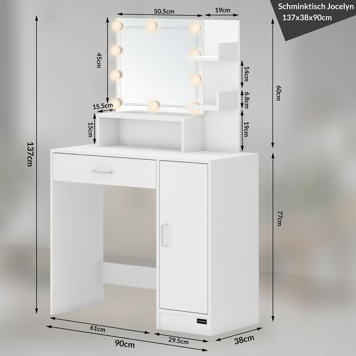 Immagine prodotto Casaria Jocelyn (137 x 90 x 38 cm)