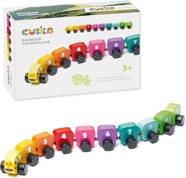 Produktbild Cubika Regenbogenwurm-Lernzahlen aus Holz 15399