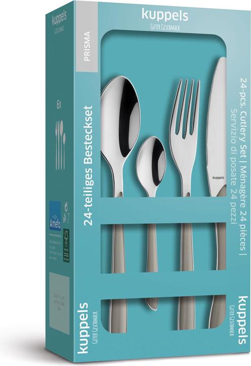 Immagine prodotto Kuppels Set di posate 24 pezzi taupe 2214 Prisma (24 Pezzo/i, Set di posate)