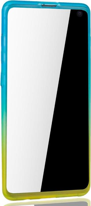 Produktbild König Design Hülle Handy Schutz für Samsung Galaxy S10 Full Case Cover Displayschutz 360 Gelb (Samsung Galaxy S10+)